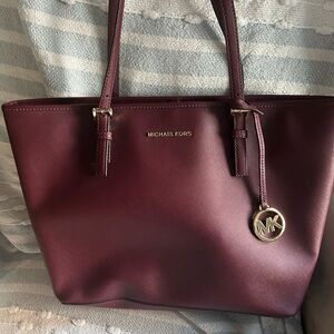 Michael Kors Deep Wine Tote Bag